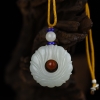 新疆天然山料和田白玉莲花吊坠-红掌柜