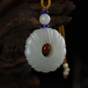天然山料和田白玉莲花吊坠-红掌柜