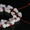 天然山料和田白玉桶珠项链-红掌柜