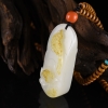 新疆籽料和田白玉花开富贵吊坠-红掌柜