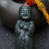 天然和田青玉送财童子手把件-红掌柜