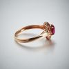 18K金镶钻红宝石戒指 - 红掌柜