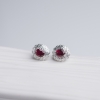 鸽血红红宝石耳钉-红掌柜