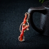 18K天然红珊瑚原枝吊坠-红掌柜