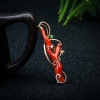 18K天然台湾正红珊瑚原枝吊坠-红掌柜