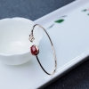 18K金镶钻阿卡珊瑚手镯-红掌柜