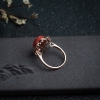 沙丁朱红珊瑚戒指-红掌柜