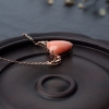 18K金镶天然粉红珊瑚锁骨链-红掌柜