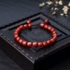 日本天然正红珊瑚桶珠手链-红掌柜