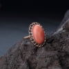 18K金镶MISU粉红珊瑚戒指-红掌柜