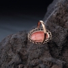 18K金镶天然粉红珊瑚戒指-红掌柜
