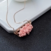MISU粉红珊瑚花锁骨链-红掌柜