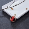 金镶钻阿卡朱红珊瑚貔貅吊坠-红掌柜