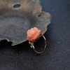 18K金镶钻台湾天然深水珊瑚戒指-红掌柜