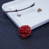 阿卡正红珊瑚牡丹花吊坠-红掌柜