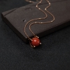沙丁朱红珊瑚锁骨链-红掌柜