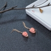 MISU红珊瑚雕花耳坠-红掌柜