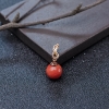 沙丁珊瑚圆珠吊坠-红掌柜