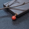 沙丁珊瑚圆珠吊坠-红掌柜
