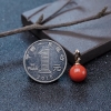 沙丁珊瑚圆珠吊坠-红掌柜