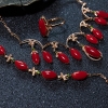 18K阿卡珊瑚耳坠-红掌柜