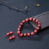 橘红珊瑚苹果珠单圈手串-红掌柜