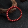 沙丁朱红珊瑚单圈手串-红掌柜