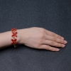 18K金镶钻阿卡珊瑚手链-红掌柜