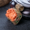MOMO珊瑚牡丹花吊坠-红掌柜