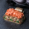 天然珊瑚牡丹花吊坠-红掌柜