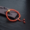 沙丁朱红珊瑚单圈手串-红掌柜