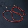 意大利天然沙丁朱红珊瑚米珠长链-红掌柜