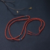 天然沙丁朱红珊瑚米珠长链-红掌柜