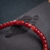 天然阿卡正红珊瑚桶珠手链-红掌柜