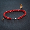 沙丁红珊瑚米珠编织手链-红掌柜