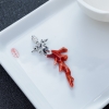 银镶阿卡珊瑚吊坠-红掌柜