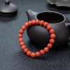 沙丁珊瑚龙珠单圈手串-红掌柜