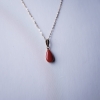 金镶阿卡珊瑚水滴项链-红掌柜