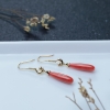 沙丁珊瑚水滴耳坠-红掌柜
