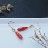 沙丁珊瑚耳坠-红掌柜