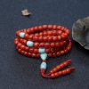 阿卡珊瑚桶珠佛珠-红掌柜