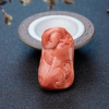 台湾天然珊瑚龙吊坠-红掌柜