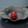 日本天然阿卡珊瑚佛头配件-红掌柜