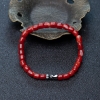 天然珊瑚桶珠手链-红掌柜