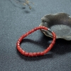 日本天然阿卡珊瑚桶珠单圈手串-红掌柜