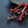 18K日本阿卡牛血红珊瑚吊坠-红掌柜