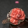 59.5mm台湾MOMO珊瑚玫瑰花手镯-红掌柜