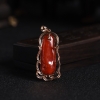 金镶钻阿卡牛血红珊瑚观音吊坠 - 红掌柜
