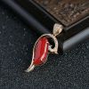 18K金红珊瑚吊坠-红掌柜