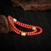 天然沙丁橘红珊瑚手链-红掌柜
